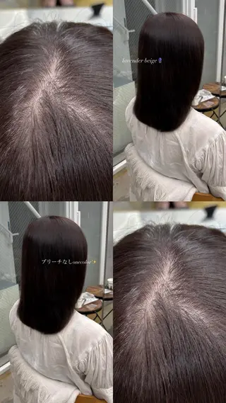 セミロング カラー nude所属・𝐀𝐦𝐞𝐫𝐢 /透明感カラーのヘアスタイル