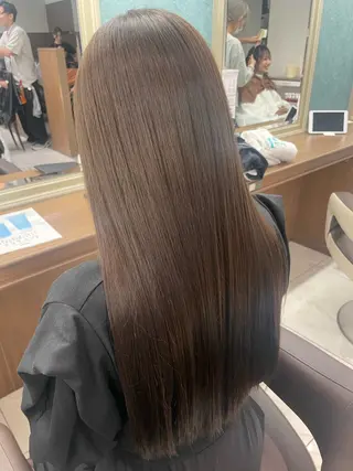 ロング パーマ 福島成美/髪質改善 縮毛矯正/カラーのヘアスタイル