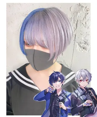 ショート カラー GARU-ガル-所属・TSUNO🦖 派手髪/オタク美容師のヘアスタイル