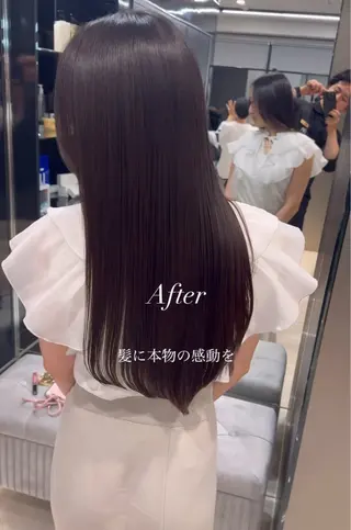 ロング 奇跡のストレートヘア ✨人生を変える美髪へのヘアスタイル