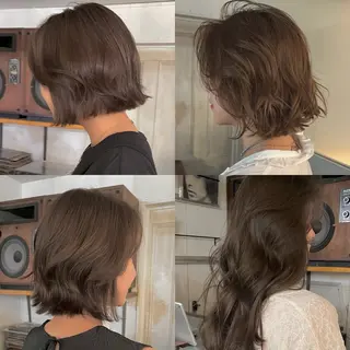 ショート 透け感hair/ ボブ/大世のヘアスタイル