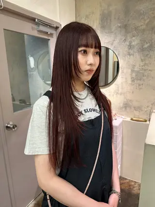 ロング カラー yupi🐈⬛ レイヤー/パーマのヘアスタイル