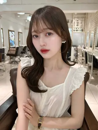 セミロング 縮毛・髪質改善🩰 mai🐰ྀི🤍のヘアスタイル