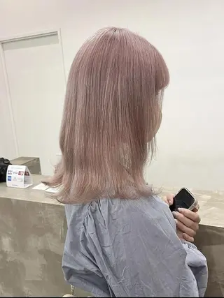 ミディアム カラー Nought etre 西金沢のヘアスタイル
