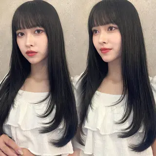 カラー ロング loombySea/ 韓国ヘア/髪質改善のヘアスタイル