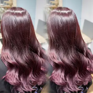 ロング ピンク・ラベンダー/ レイヤー/NANAのヘアスタイル