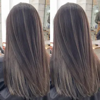 ロング カラー パーマ ヘアアレンジ メンズ キッズ ネイル マツエク・マツパ ハイライト、レイヤー カット/西梅田/中西のヘアスタイル