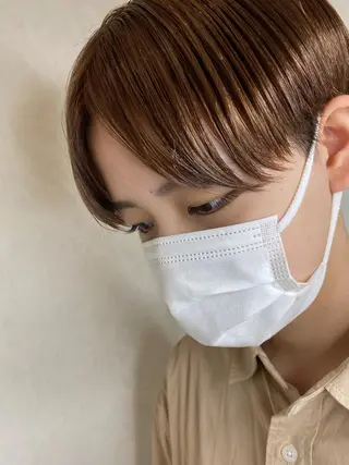 ショート カラー ムトウセイマ/艶髪 /艶ケアWブリーチのヘアスタイル