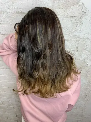 セミロング カラー 🎀モテ髪ミルクティ ー🎀yasunaのヘアスタイル