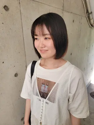 カラー パーマ ミディアム 片岸 信征のヘアスタイル