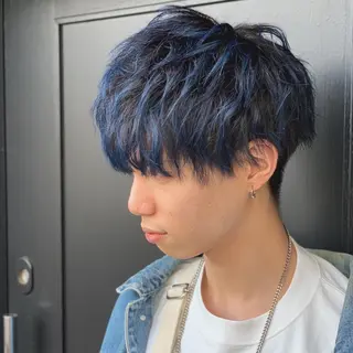 カラー メンズ 上石神井メンズパーマ 飯田徹のヘアスタイル