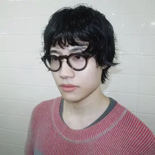 ショート カラー パーマ メンズ タマキ/似合わせ カット/Wカラーのヘアスタイル