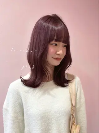 カラー 🐰チナ🐰 暖色ベージュ/顔周りのヘアスタイル