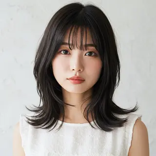 セミロング 似合わせボブ✖️ 韓国レイヤー✨小関のヘアスタイル