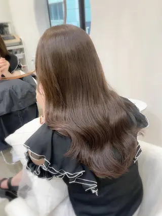 ミディアム カラー ミディアム/顔周り/ ベージュ🌼mayuのヘアスタイル