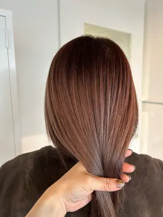 ミディアム カラー 透明感カラー 暖色shihoのヘアスタイル