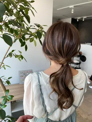 セミロング 岸川 恭子のヘアスタイル