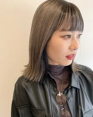 ミディアム カラー MARU レイヤー/パーマのヘアスタイル