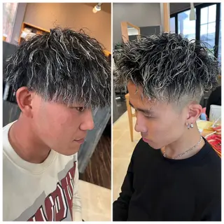 ショート カラー パーマ メンズ 安田 海斗のヘアスタイル
