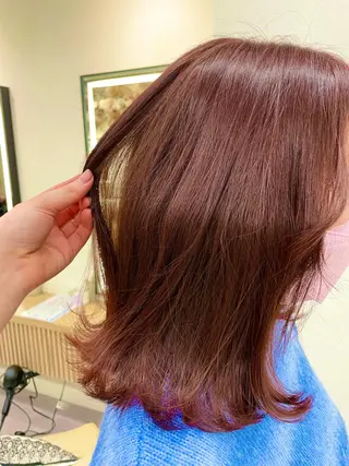 ミディアム レイヤー縮毛矯正 ささきすずね💗のヘアスタイル