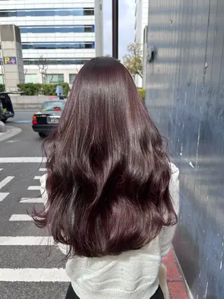 ロング カラー &chaLme   心斎橋所属・emi/髪質改善/ 韓国風/艶カラーのヘアスタイル