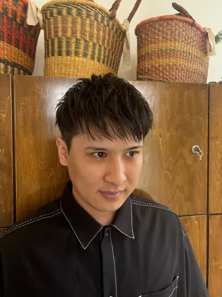 ミディアム メンズ レイヤーカット/艶髪 /パーマaikoのヘアスタイル