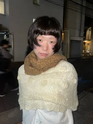 ショート パーマ リカ/ハイトーン ・オリーブ🍀のヘアスタイル