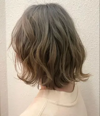 セミロング パーマ k-twoたき✨艶感 カラー/美髪矯正のヘアスタイル