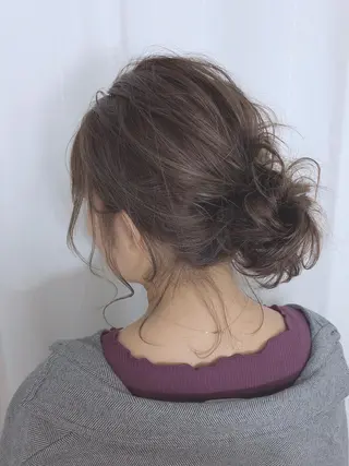 ヘアアレンジ 艶カラー🩶縮毛矯正 辻紗耶加のヘアスタイル