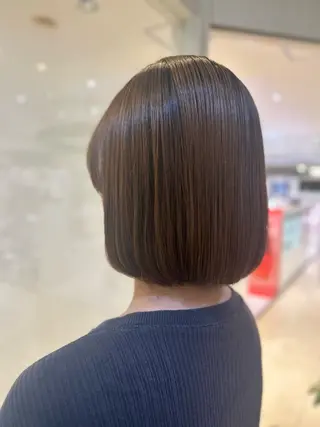 ショート パーマ 艶質改善/縮毛矯正 ササキナツミのヘアスタイル