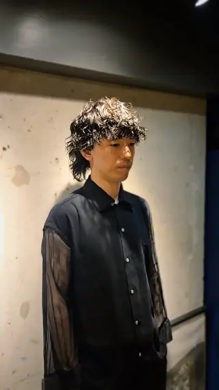 ミディアム パーマ メンズ BASUKIA 西宮 甲子園口所属・𝙢𝙚𝙣'𝙨 𝙝𝙖𝙞𝙧高津のヘアスタイル