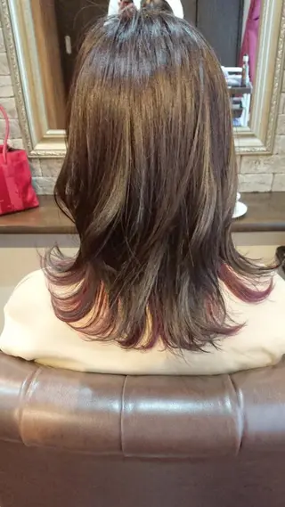 ミディアム カラー 美髪 カラーリストのヘアスタイル