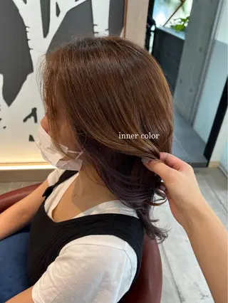 ミディアム FUJIIKANON /ケア‪透明感カラーのヘアスタイル