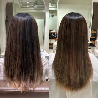 momo🍑/顔周り カット/透明感カラーのヘアスタイル