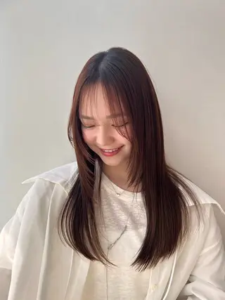 ロング カラー レイヤー:透けカラー :髪質改善🌼✨のヘアスタイル