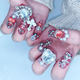 ミディアム カラー メンズ キッズ ネイル マツエク・マツパ アイブロウ ⛓Miyu ⛓のネイルデザイン