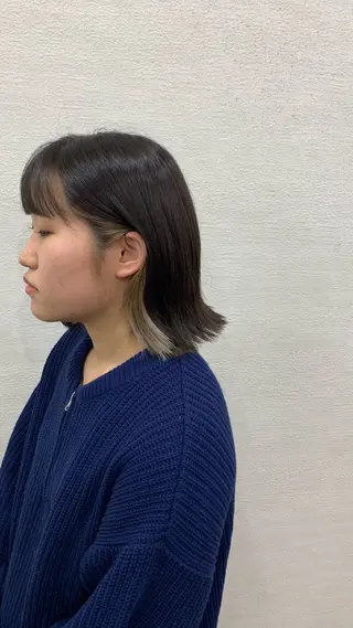 ミディアム カラー チバ ヒロトのヘアスタイル