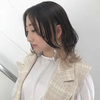 ミディアム カラー CLUTCH天王寺 西藤遥河のヘアスタイル