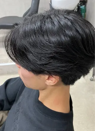ショート パーマ メンズ 大島 渓翔のヘアスタイル