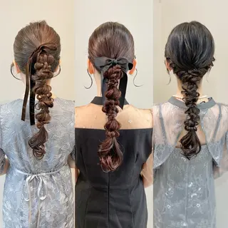 ロング ヘアアレンジ ノイシキ サキのヘアスタイル