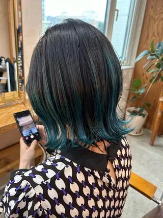 ミディアム カラー 🌼RIKA🌼レデ ィース専門💖のヘアスタイル