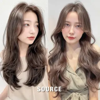 ロング カラー SOURCE 堺東のヘアスタイル