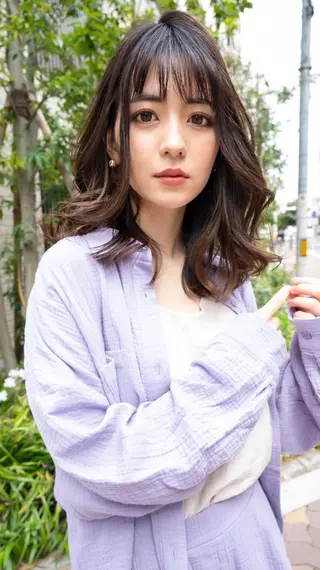 カラー ミディアム ANGELICA 吉川智昭のヘアスタイル