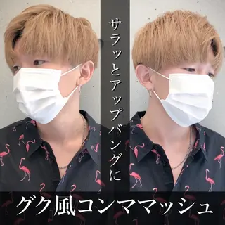 ショート メンズ ブリーチなし透明感カ ラー×韓国ヘア♡ヒデのヘアスタイル