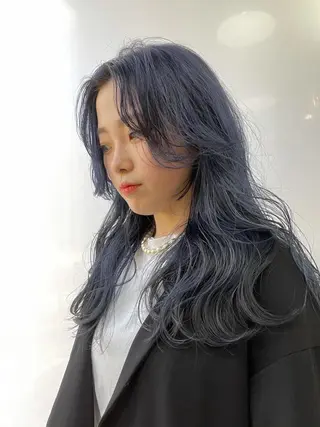 ロング カラー ヘアアレンジ 🫧🇰🇷韓国ヘア レイヤー🐺Yutaのヘアスタイル