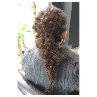 ロング カラー パーマ ヘアアレンジ メンズ キッズ TopStylist ✂︎ Azumaのヘアスタイル