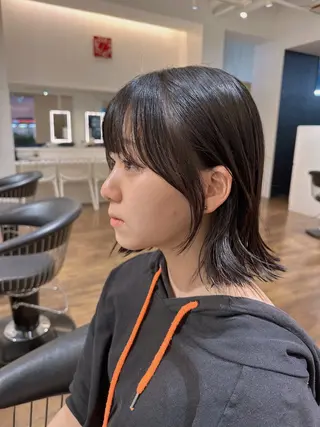 ミディアム ショート/レイヤー/ ボブ/安本和史のヘアスタイル