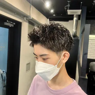 ショート カラー パーマ メンズ メンズ特化/パーマ/ メッシュ/竜成のヘアスタイル