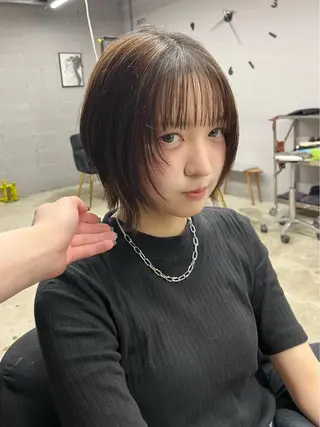 ショート col sapporo所属・ui/透明感カラー /顔まわり🩷のヘアスタイル
