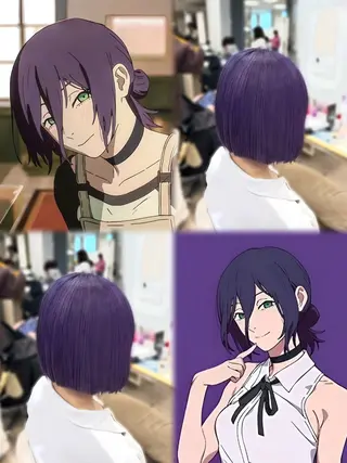 ショート カラー 推し活/韓国/ブリー チカラーminamiのヘアスタイル